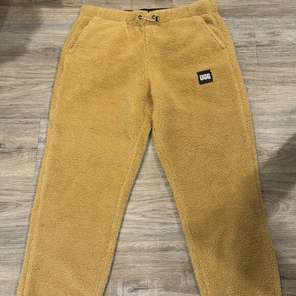 Ugg Men's Dilan Sherpa Joggers in brown Large - Picture 1 of 4